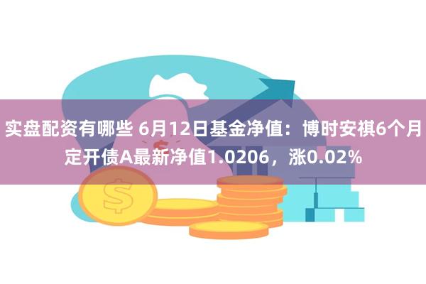 实盘配资有哪些 6月12日基金净值：博时安祺6个月定开债A最新净值1.0206，涨0.02%