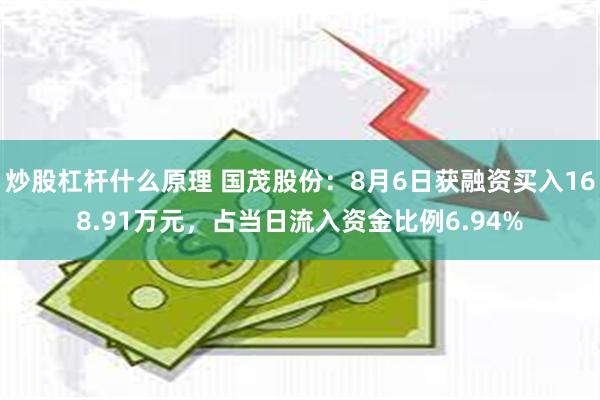 炒股杠杆什么原理 国茂股份：8月6日获融资买入168.91万元，占当日流入资金比例6.94%